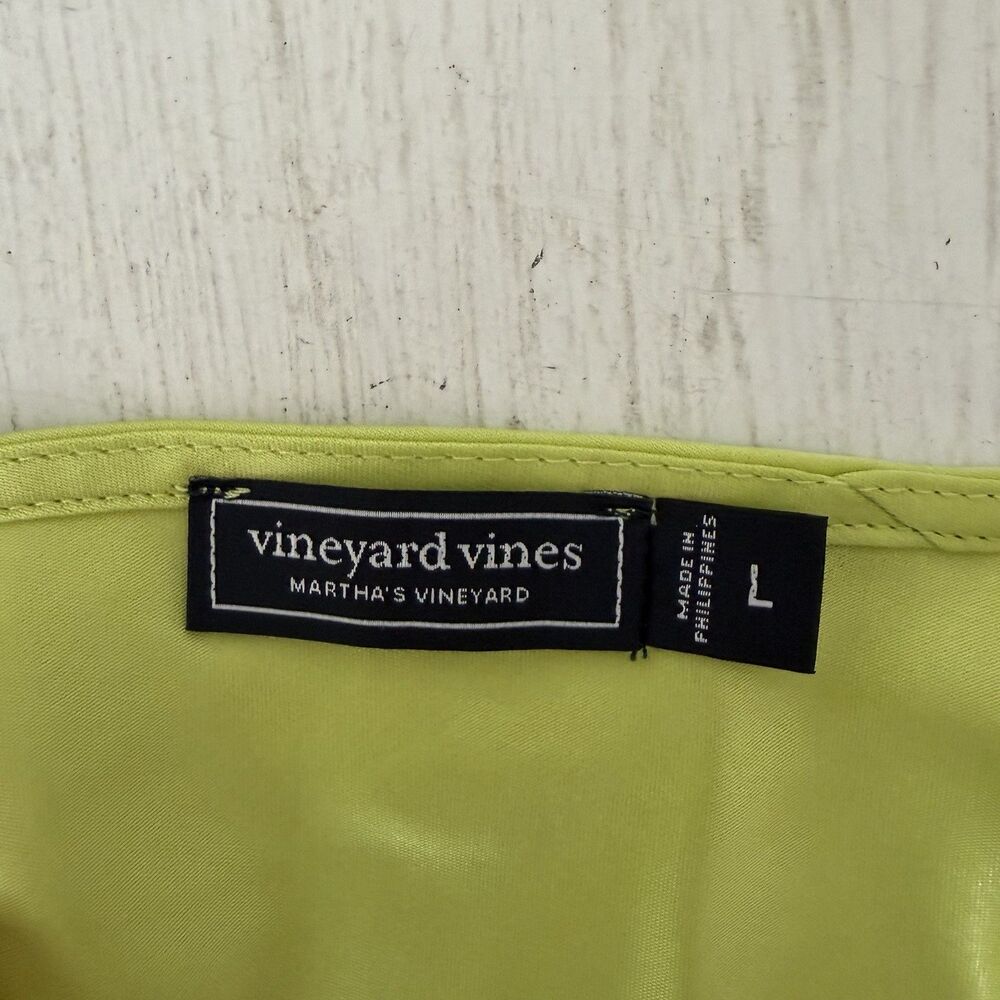 Vineyard Vines Womens Green Satin Maxi Dress Size Large Cocktail Party Beach - Picture 9 of 9